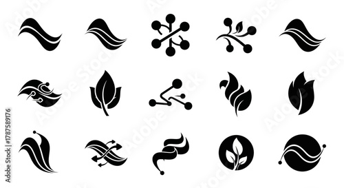 Discover dynamic modern logo icons for branding, technology, nature, and innovation, perfect for professional design projects and business identity.