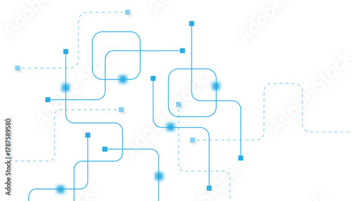 Abstract futuristic technology background. Technology background with crossed lines and dots.