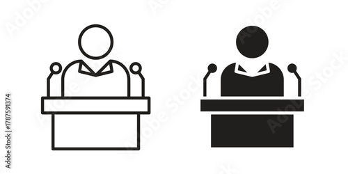 Mayor icon for web design, mobile apps