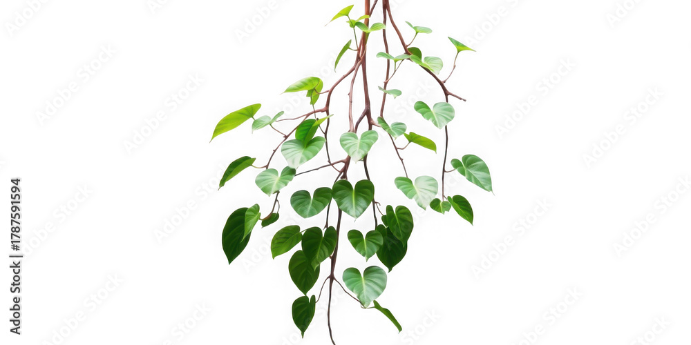 Obraz premium Delicate Vines and Green Leaves Cascading Downward in Natural Beauty.
