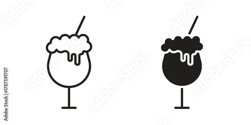 Milkshake icon for web design, mobile apps