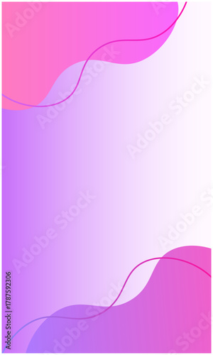 紫グラデーションの流体シェイプ背景（コピースペースあり）縦型