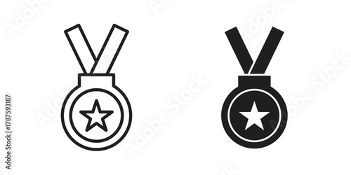 Number one medal icon for web design, mobile apps