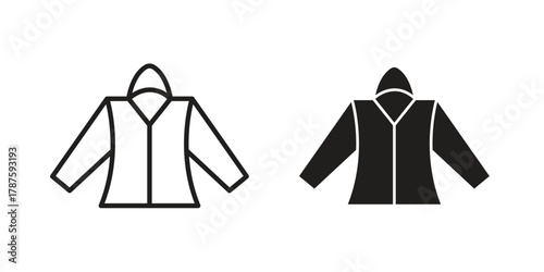 Nylon jacket icon for web design, mobile apps