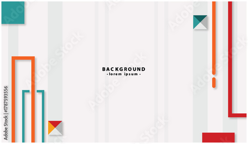 Abstract geometric background suitable for modern designs. Circles and rectangles in a playful layout for web graphics and digital art.