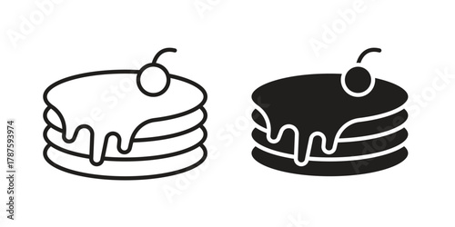 Pancake icon for web design, mobile apps