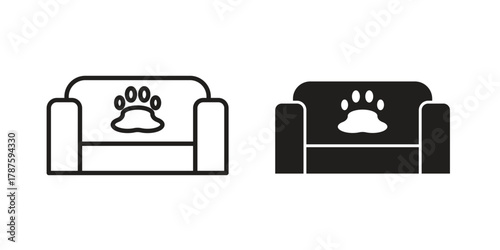 Pet bed icon for web design, mobile apps