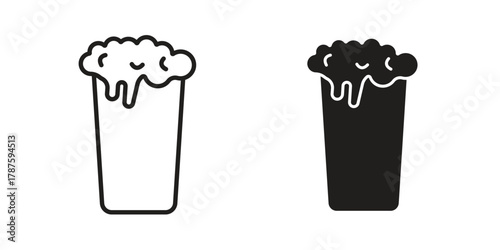 Pint of beer icon for web design, mobile apps