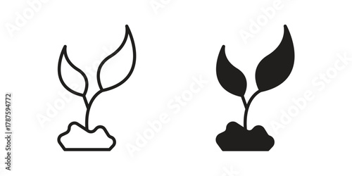 Plant icon for web design, mobile apps