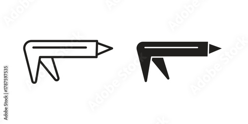 Sealant gun icon for web design, mobile apps