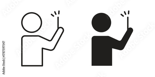 Selfie icon for web design, mobile apps