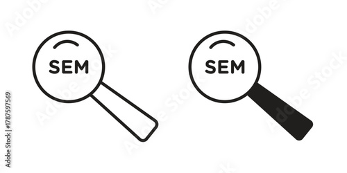 SEM icon for web design, mobile apps