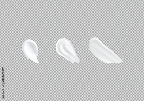 Comsetic cream White Texture isolated 3d rendering, Abstract Liquid Swirl Vector Illustration