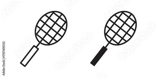 Tennis racket icon for web design, mobile apps