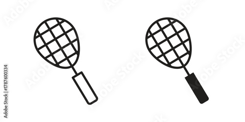 Tennis racket icon for web design, mobile apps