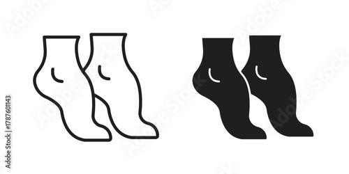 Tiptoe feet icon for web design, mobile apps