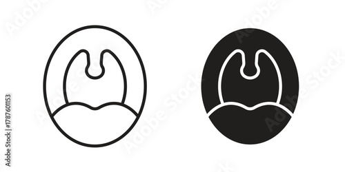 Tonsil icon for web design, mobile apps