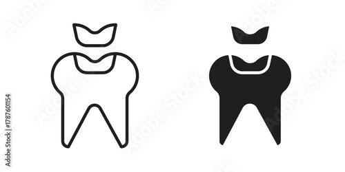 Tooth filling icon for web design, mobile apps