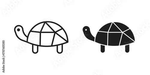 Tortoise icon for web design, mobile apps