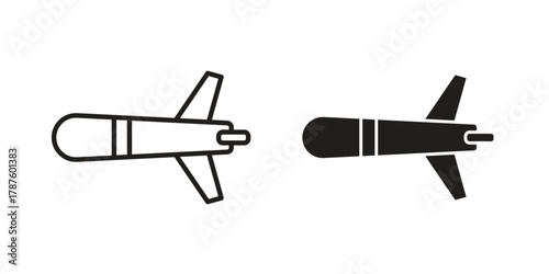 Torpedo icon for web design, mobile apps