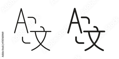 Translator icon for web design, mobile apps