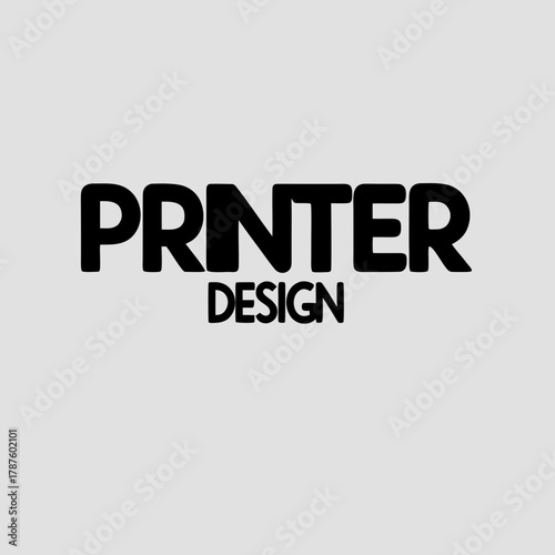 Bold printer design logo with a modern and professional appearance