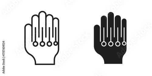 Wired gloves icon for web design, mobile apps
