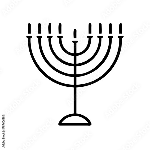Holocaust menorah seven branched candelabrum icon