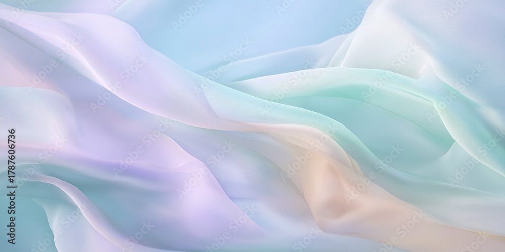 Obraz premium Soft abstract flowing translucent ethereal fabric