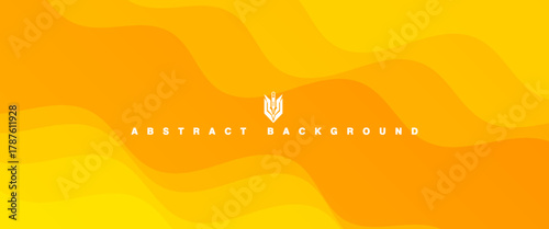 abstract gradient yellow and orange background. Liquid color background design. Yellow Fluid gradient shapes composition.