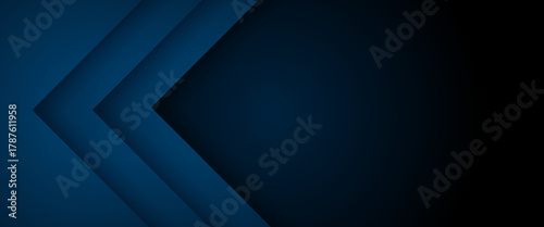 abstract blue background design. Blue triangle vector background with overlap paper layer gradient color with space for text and message artwork design