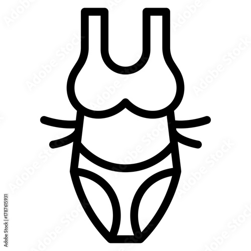 Bra of underwear vector outline icon. Isolated outline icon lingerie. Vector illustration bra of underwear on white background.