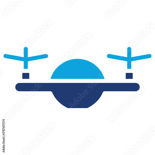 Drone mixed color icon
