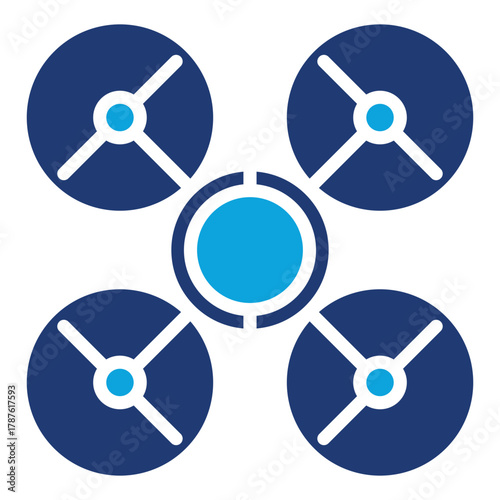 Drone mixed color icon