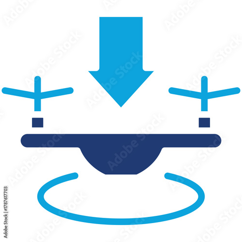 Drone mixed color icon