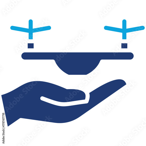 Drone mixed color icon