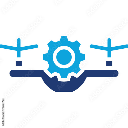 Drone mixed color icon