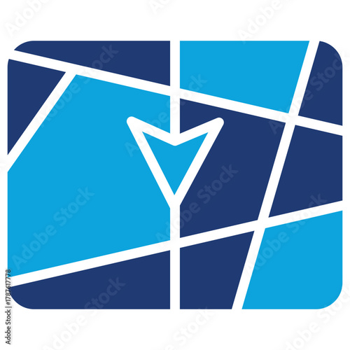 Navigation mixed color icon