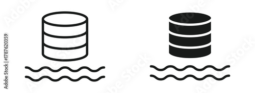 Data lake icon . vector illustration .