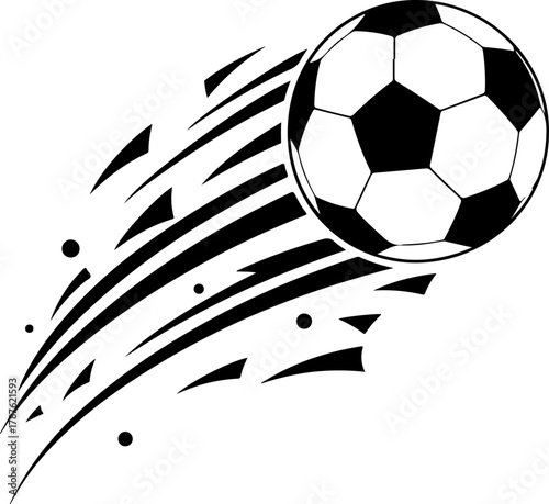 Soccer ball silhouette vector illustration