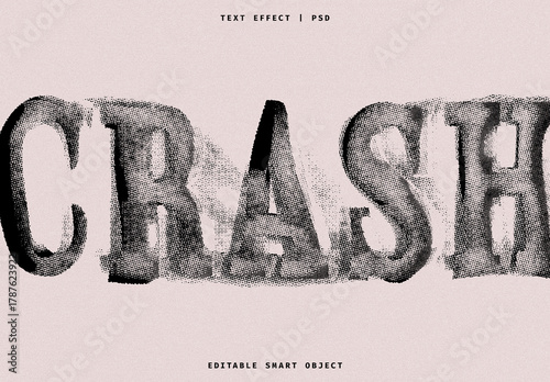 Warped Grunge Halftone Text Effect