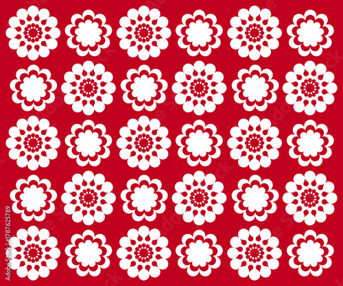 vector seamless pattern with flowers