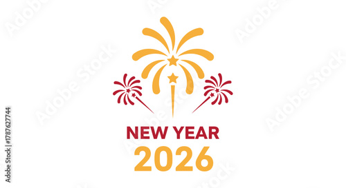 Wallpaper Mural New year 2026 celebration fireworks vector design illustration Torontodigital.ca