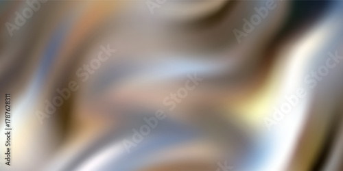 Abstract metallic swirl background with gold and silver gradient texture. Suit for banner, web, poster, pamflet, brochure and presentation