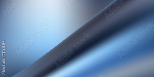 Blue metallic wave abstract background with smooth gradient texture. Suit for banner, web, poster, pamflet, brochure and presentation