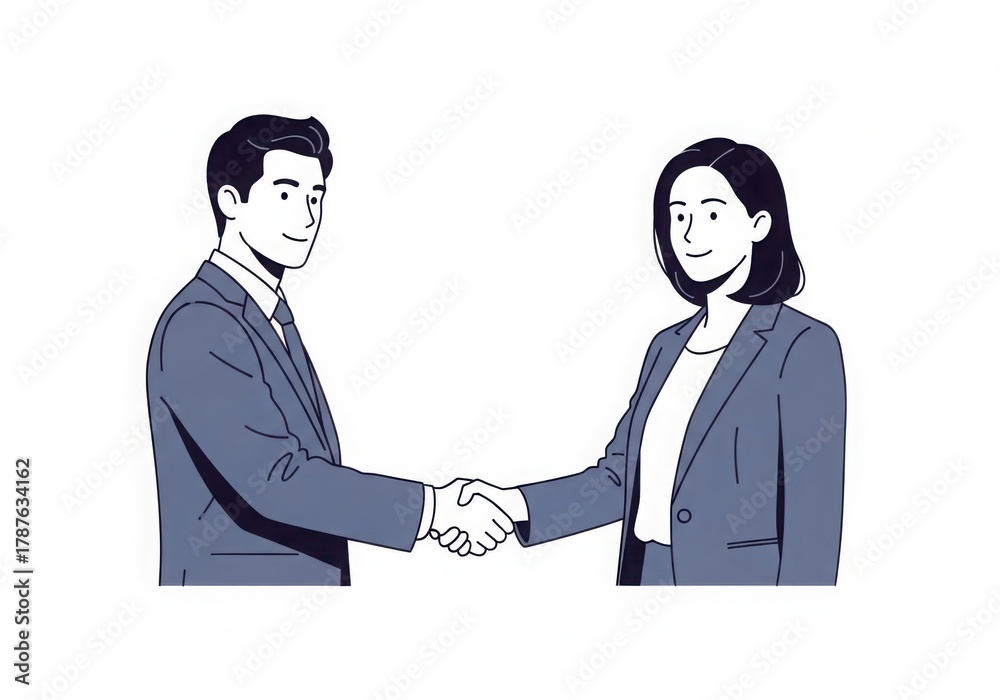 Fototapeta premium Business professionals shaking hands partnership deal success meeting agreement collaboration teamwork agreement
