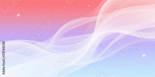 Smooth abstract blue and purple background with flowing smoky waves and soft gradient lines