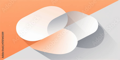 Abstract vector illustration of isolated white medical pills and tablets for pharmaceutical healthcare and treatment