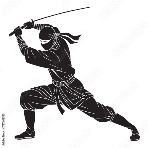 Black apocalyptic Silhouette Vector, High Quality Illustration on White Background