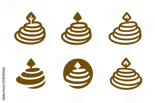 Andean Agriculture Icons. Indigenous cultures and their historical contributions. Set Logo of Indigenous cultures and their historical contributions: Andean